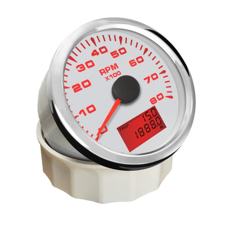 ELING Universal Tachometer Tacho Gauge 8000RPM for Auto Marine Yacht Vehicle with 8 Colors Backlight 85mm 9-32V - Image 2